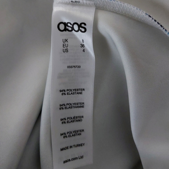 NWOT - ASOS Maternity Scuba Plunge Body-Conscious Dress In Blue Floral - Picture 6 of 7